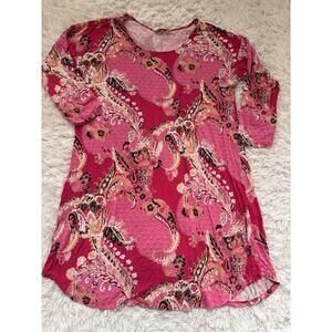 Soma for Chico's women's sz. M pink design nightshirt. Soft, exc. quality, comf